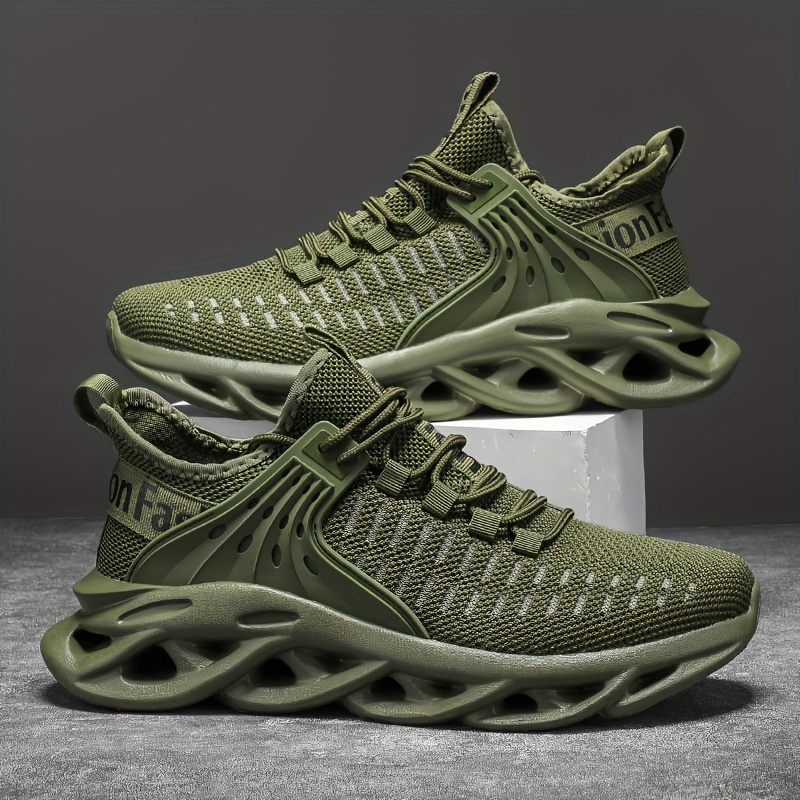 Green hot sale sneakers mens