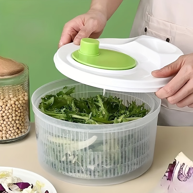 Rechargeable Electric Vegetable Dryer: 800-1200mAh PP Plastic Salad Spinner  Dehydrator for Fruits & Veggies!