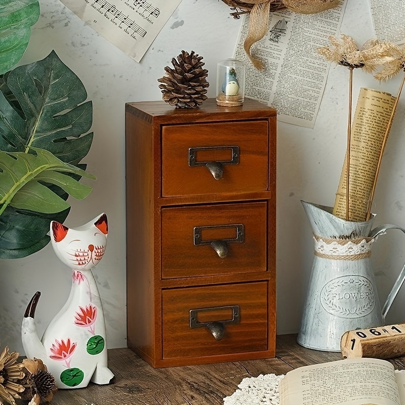 Wooden Jewelry Box With Drawers - Temu