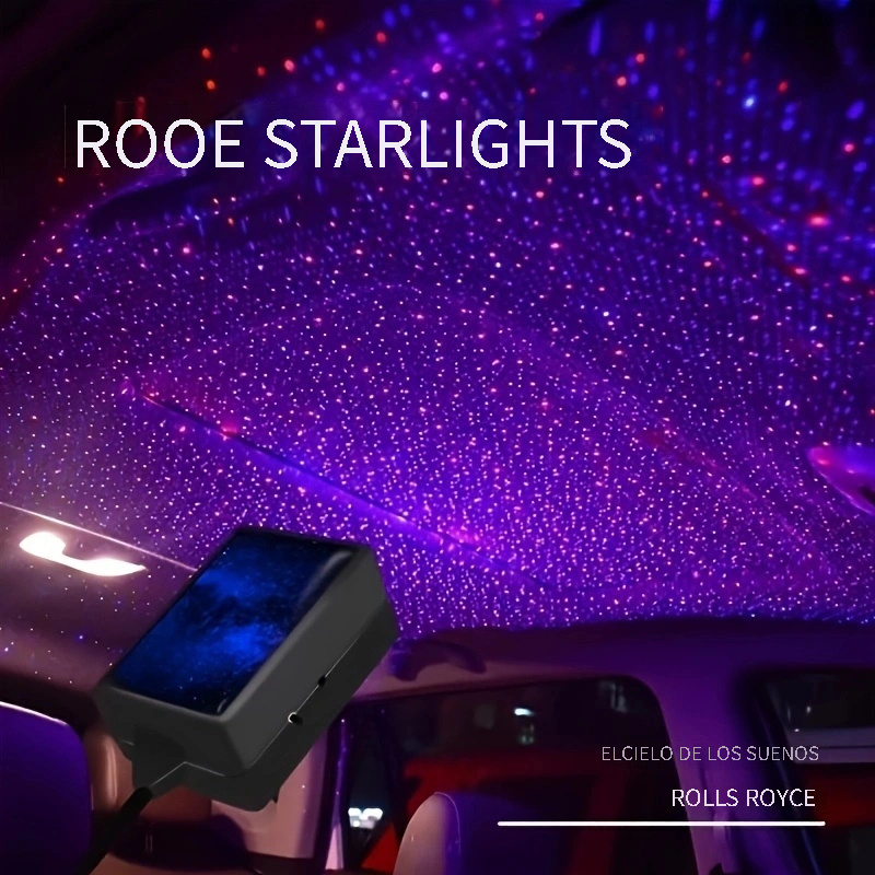 Luces de Galaxy ajustables USB Auto decoración coche techo de la estrella  de la luz Interior Mini LED coche Starry - China Luz láser y Luz de  estrellas de techo precio
