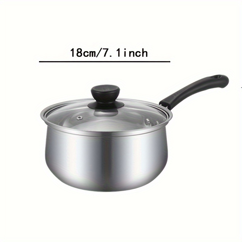 1 Set Multi-purpose Small Stainless Steel 304 Frying Pot With Filter Lid,  Suitable For Gas Stove, Induction Cooker, Noodle Cooking, Milk Heating And  Food Frying