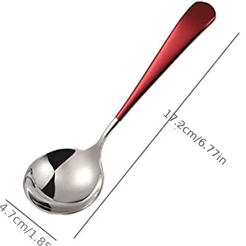 Soup Spoon Stainless Steel, 18/10 Round Tip Soup Spoon, Modern