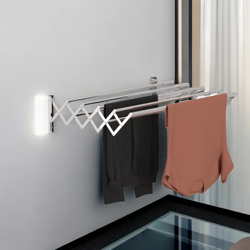 Space-saving Drying Rack, Wall Mounted Collapsible Clothes Towels