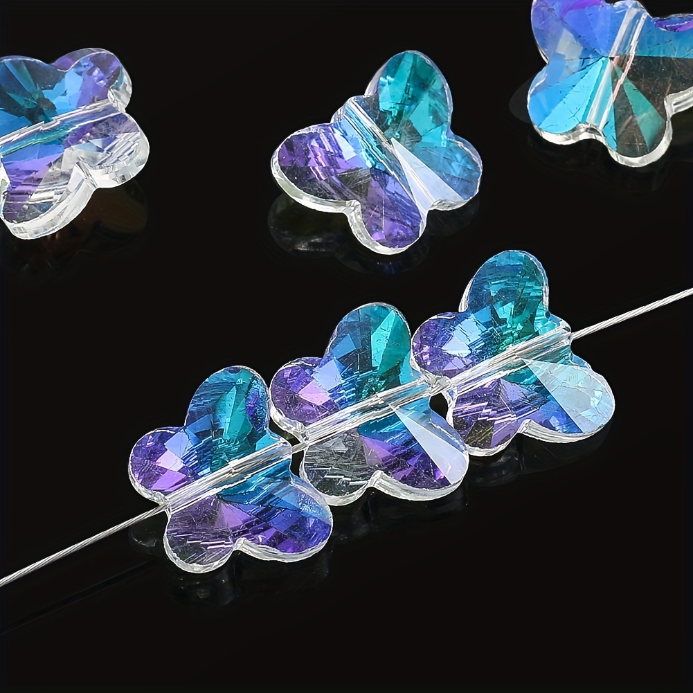 Sparkling Transparent Butterfly Crystal Stone Plated Ab - Temu