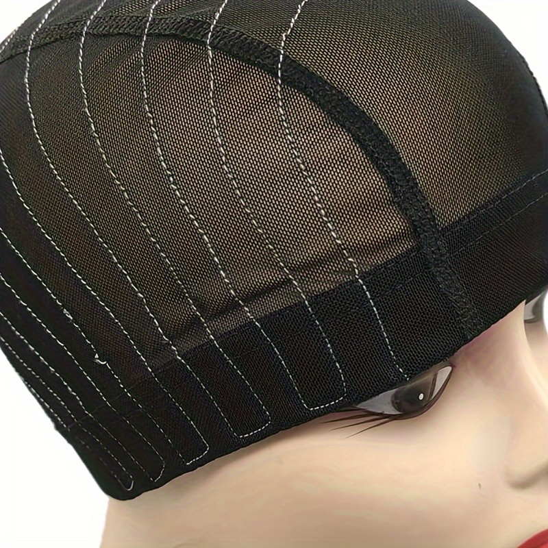 2pcs Large Size U Part Wig Cap for Making Wigs Glueless Spandex Dome Untra Strech Wig Cap Mesh Dome Cap Black Swimming Cap