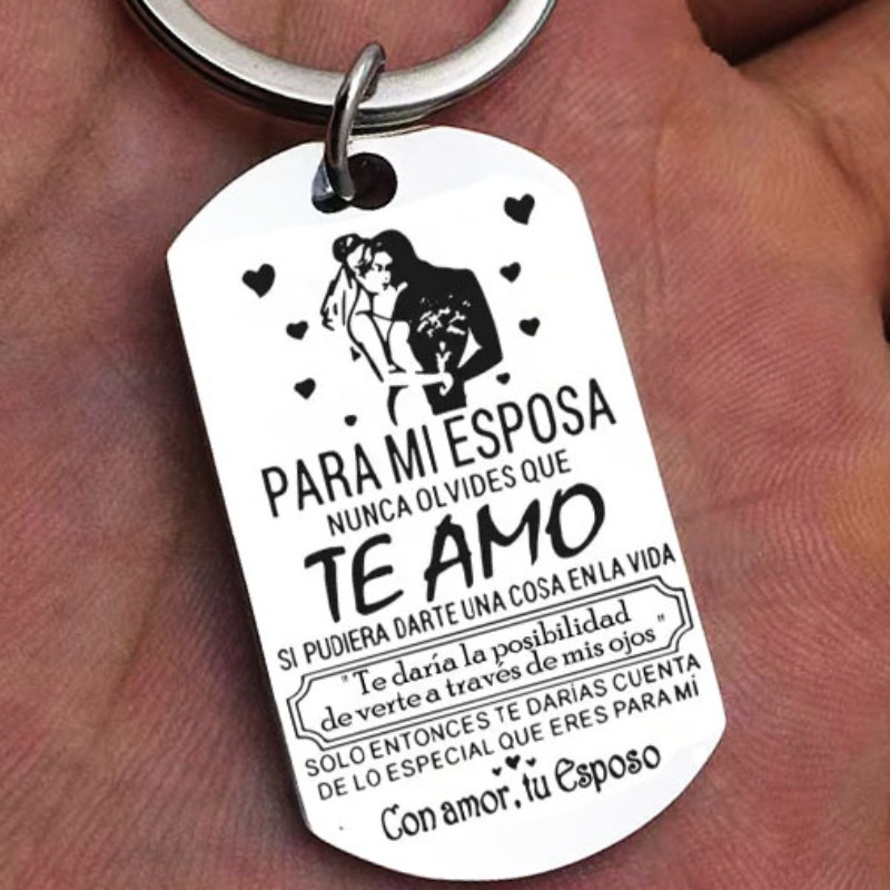 Amo Trasero Llavero Acero Inoxidable Pareja Regalo Llavero - Temu