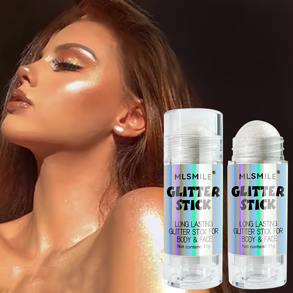 Roll on Glitter Highlighter 3 Sections Smoky Lotion Eyeshadow Diamond  Liquid