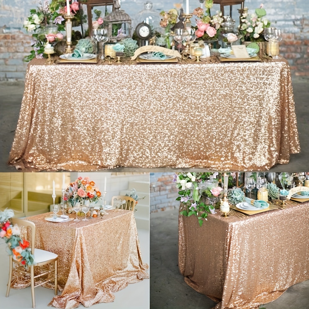 Mantel plisado para mesa de fiesta, cumpleaños, exposición, exposición,  mesa rectangular, color sólido, color liso, mantel de terciopelo  rectangular
