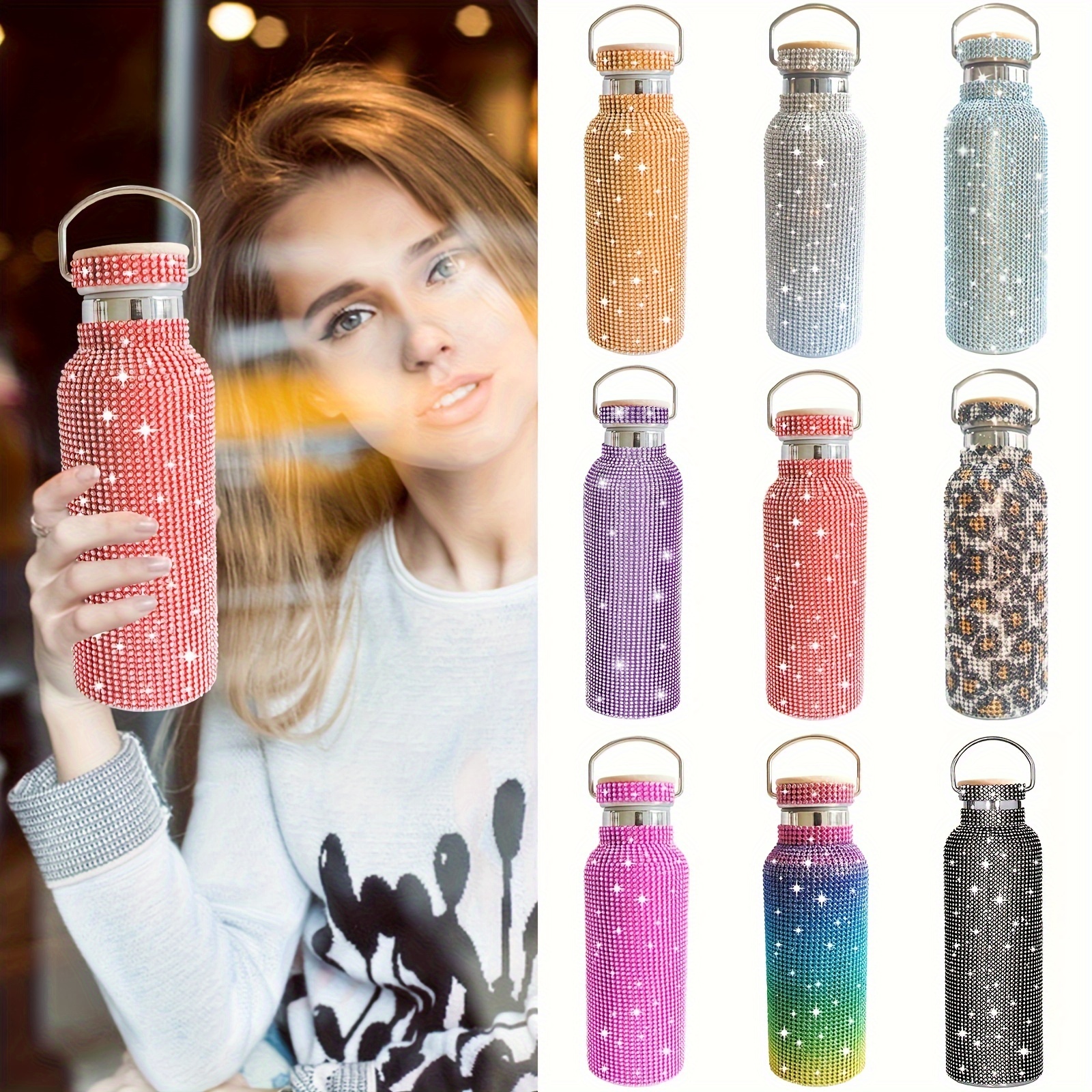 Bling Shaker Cup Fitness Gifts for Women Rhinestone Fitness Tumbler  Accessories Protein Mixer gym Girl Water Bottle Shaker Cup 