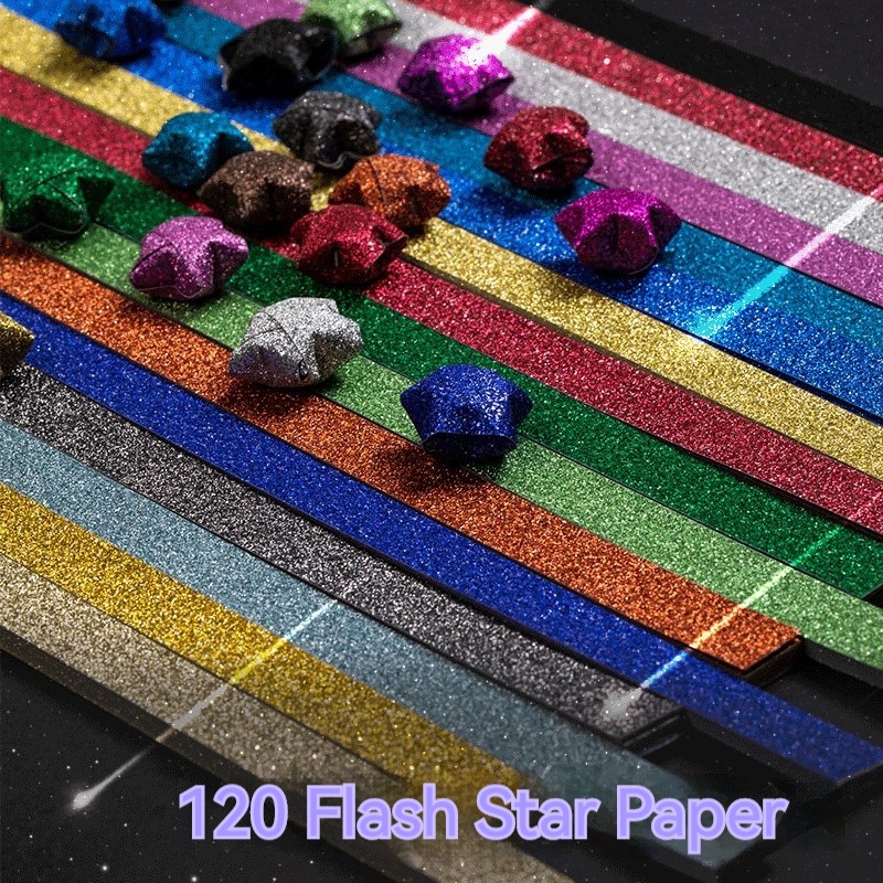 Star Origami Gradient Color Lucky Star Paper Pentagram Star