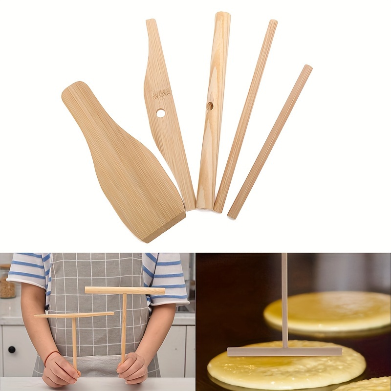 Olive Wood Spatula for Crepes / Pancake Turner 36 Cm / 14.17 Kitchen  Utensils Handcrafted Made in Albania Long Wooden Crepe Spatula 