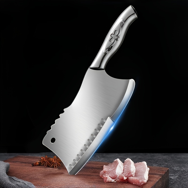 Juego de cuchillos de chef forjados a mano, cuchillo de cocina japonés con  funda para cocinar al aire libre