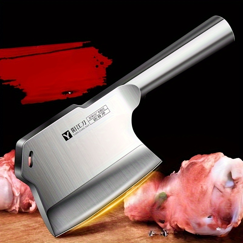 Omesio Meat Cleaver Heavy Duty Bone Chopper Bone Cleaver Meat Bone Cutter  butcher knife for bone cutting Cleaver Knife Big Chopper Cutting