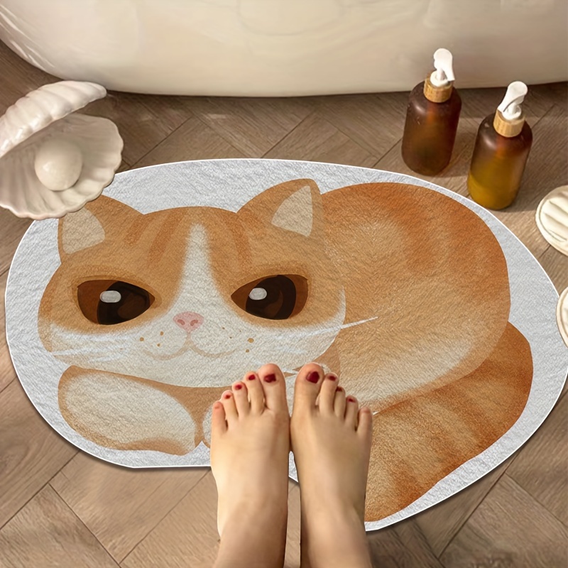 1 Alfombra Puerta Diseño Gato Dulce Hogar Resistente - Temu Mexico