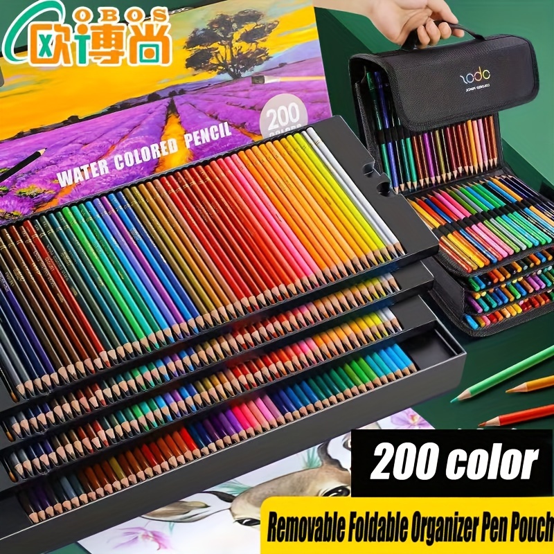 200/120/72/48 Pcs Professional Oil Pencil Set Water Soluble Drawing Colored  Pencils With Storage Bag Schetsen Art Supplies Gift