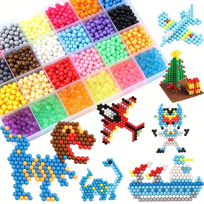 500 pieces puzzle 3d perler hama beads pen toys for kidds game puzzles  educational toys Water Spray Magic Pixels bead Accessorie - Price history &  Review