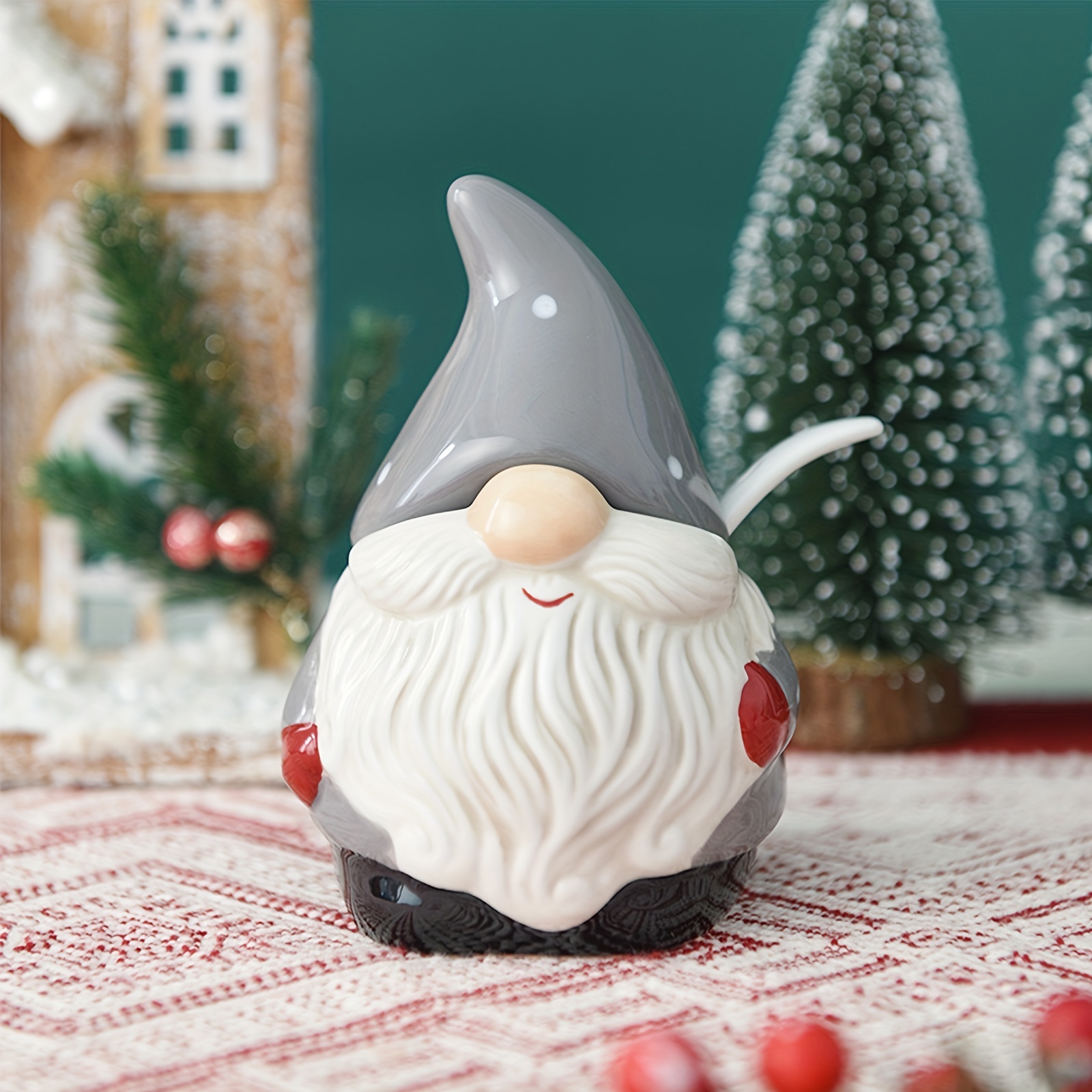 DYXMY Christmas Tree Collection Santa in Sleigh Cookie Jar, 13.25 Inch Christmas  Cookie Jars made of Fine Dolomite, Candy Jars for Kitchen Counter with Lid, Christmas Cookie Containers