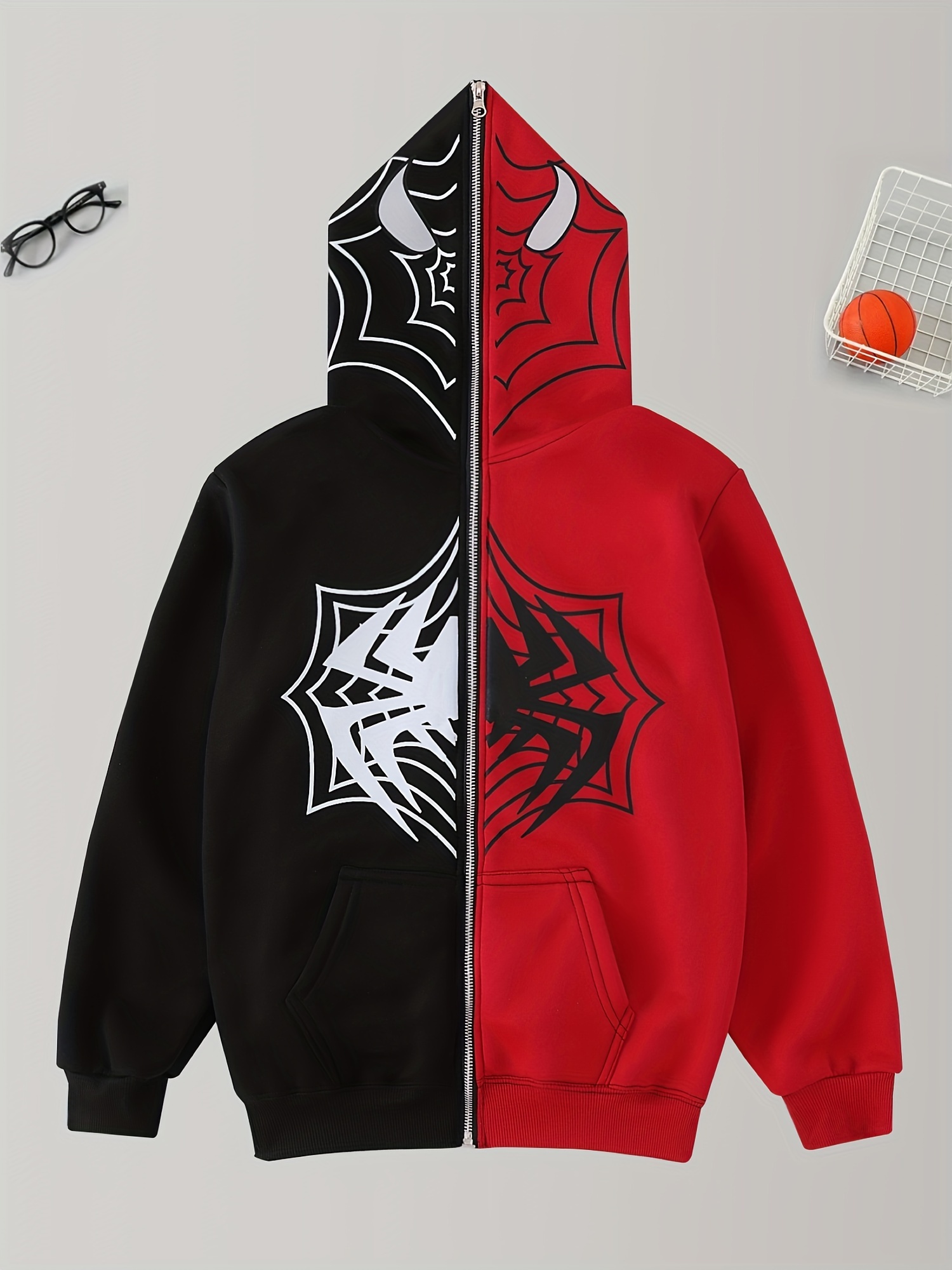 Spyder Men's Hoodie Signature Logo Drawstring Fleece Lined Hooded  Sweatshirt, Black/Red, S 