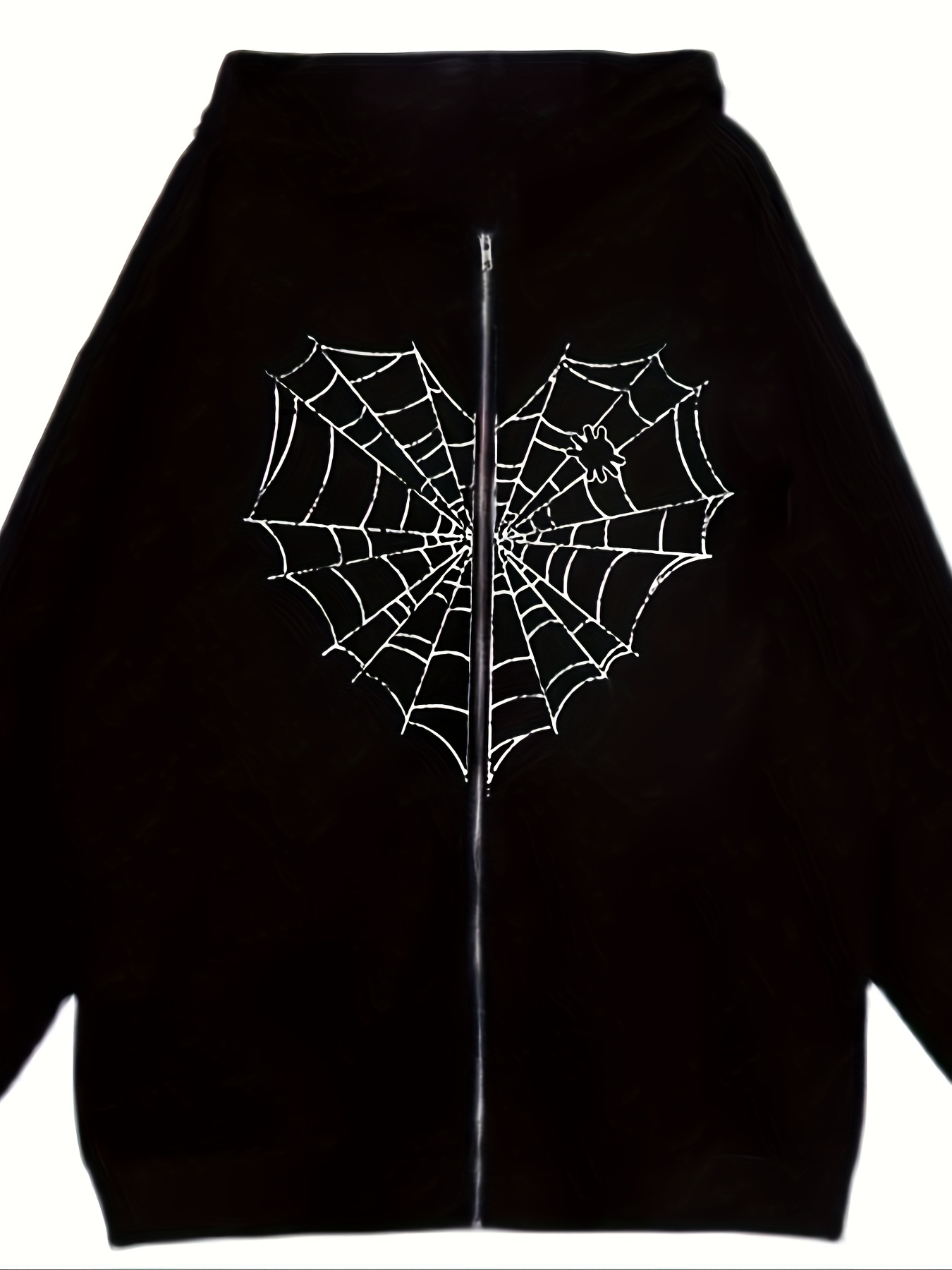 Spider Web Hoodie Zip Up - Temu