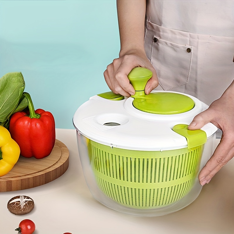 Rechargeable Electric Salad Automatic Quick-Drying Large-Capacity Salad  Filter Kitchen Fruit and Vegetable Spinner and Drainer Electric Vegetable