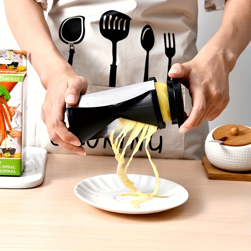 3 in 1 Spiral Slicer Zucchini Noodle Maker Vegetable Spiralizer Spiral  Rotating Slice Cutter Manual Grater Kitchen Tools for Health & Diet Food  Salad Potato Fruit 