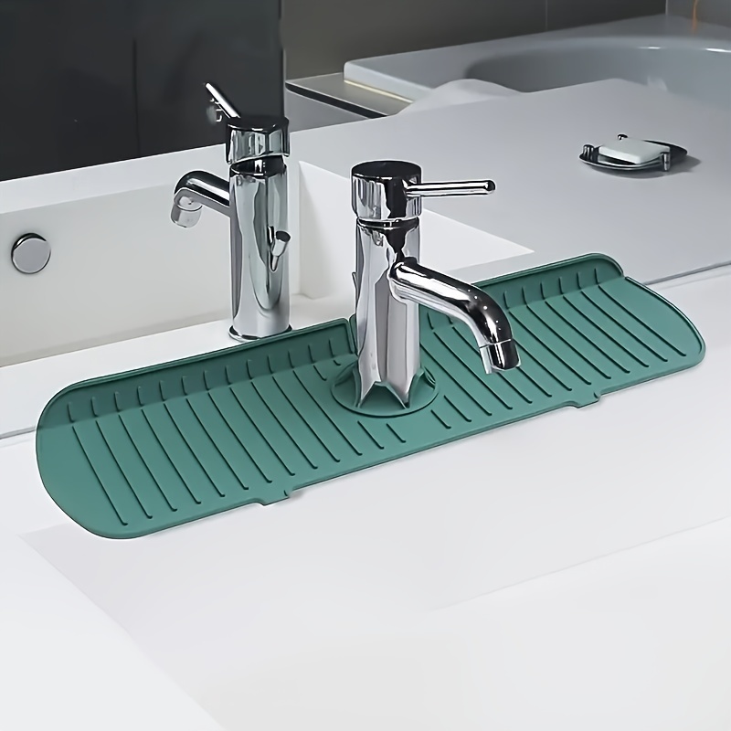 Silikon Waschbecken Spritzschutz, Sink Anti-Spritzwasser-Halteplatte, Küche Splatter Bildschirm für Spüle, Küchenspüle Zubehör, Saugnapf Design