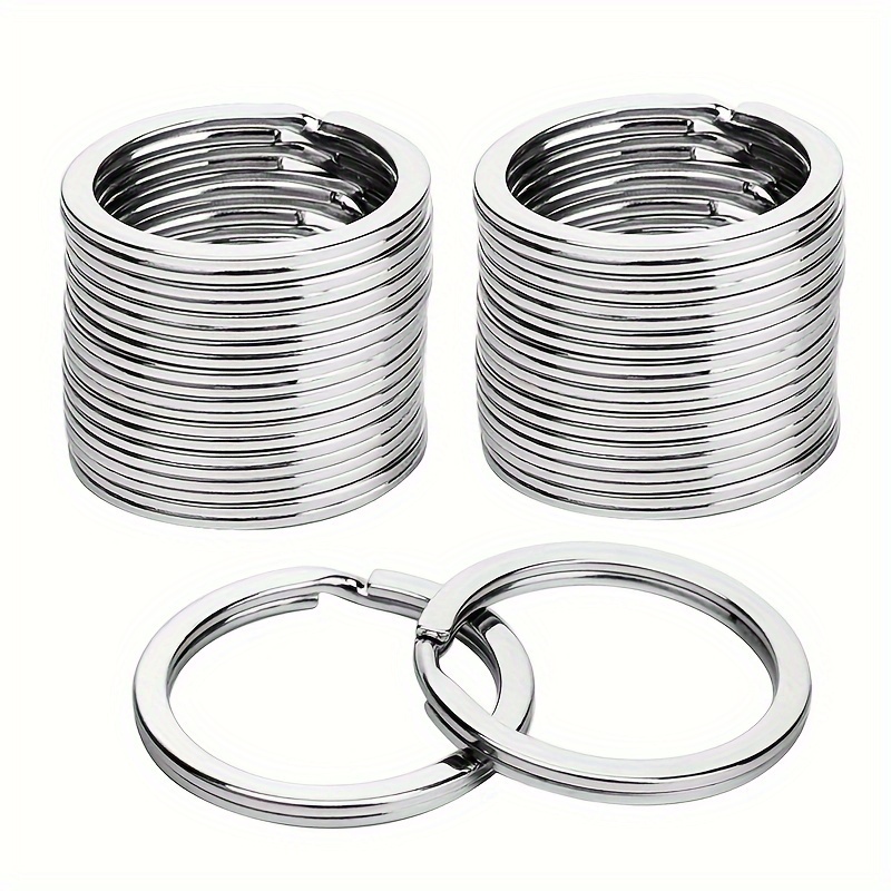 1/2 Inch Split Key Rings,Stainless Steel Dog Tag Ring,Small Key Chain Ring  for Craft,Car Keys,Women and Men Car Key Rings - Pack of 60 Pcs