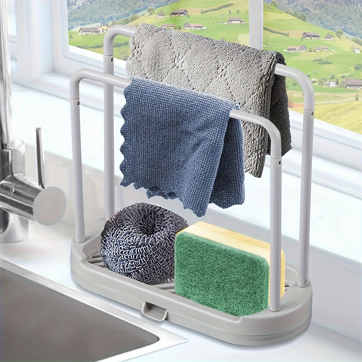  BRZT Toallero autoadhesivo, colgador de toallas montado en la  pared, toallero, estante de baño, estante de almacenamiento de trapo,  impermeable, para cocina e inodoro : Hogar y Cocina