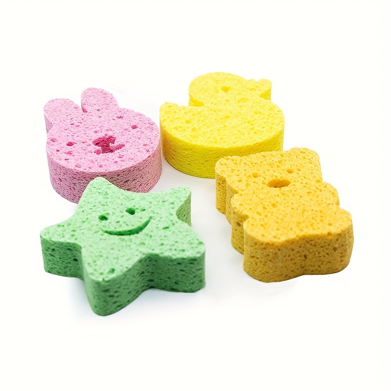 6Pcs shower sponge pad baby bear sponge newborn sponge bath Bath Sponges