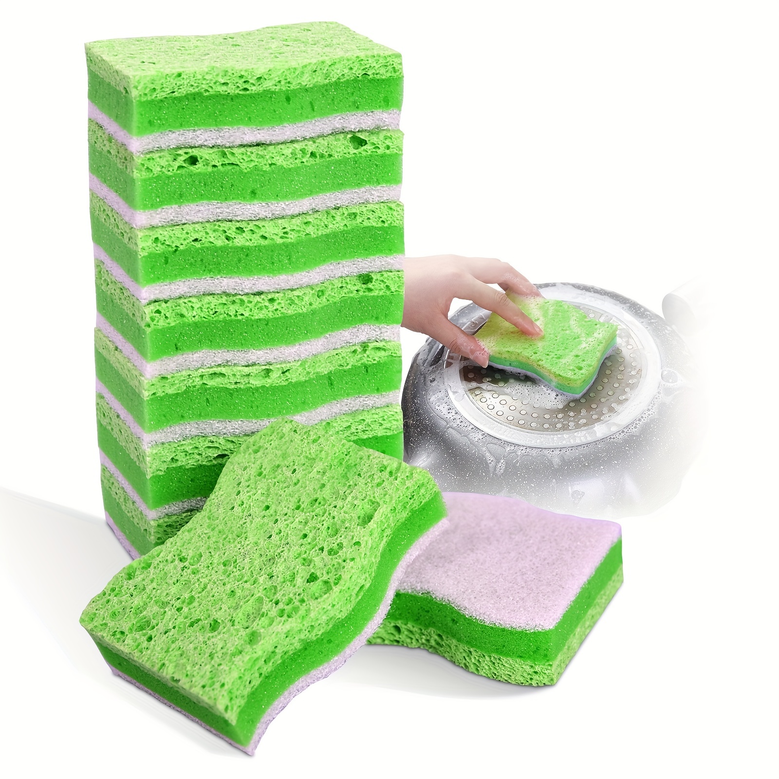 Car Wash Sponges Non Scratch Cleaning All Purpose Large Sponges 10pcs Easy  Grip Sponge Pad Thick Foam Scrubber Kit For Kitchen - AliExpress