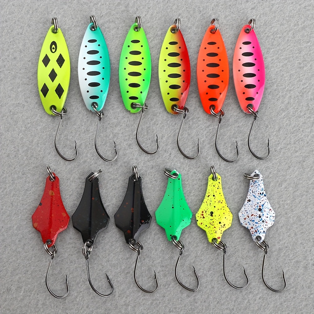10PCS/Set Lure Metal Spinner Lure Spoon Set Gold Fishing Spinner Lure  Sequins 5 Grids Box Fishing Tackle Accessories - AliExpress
