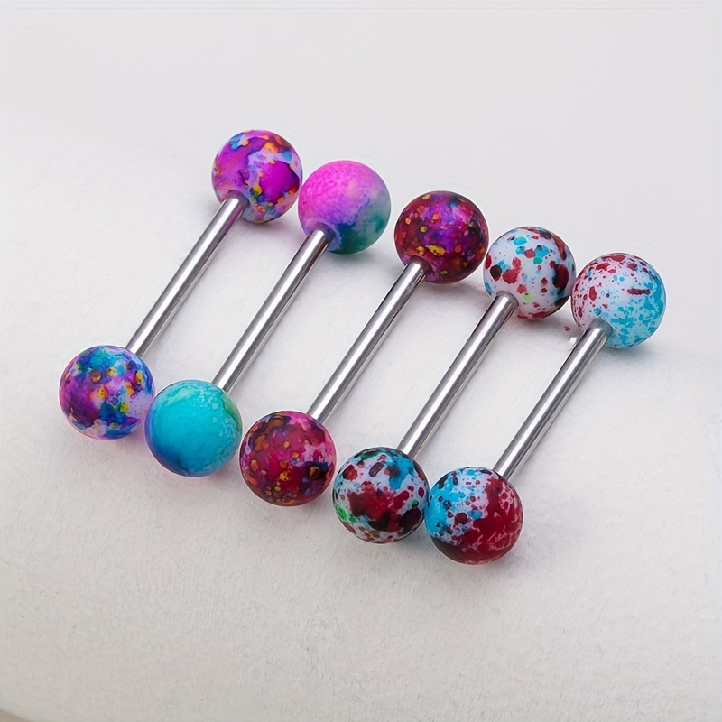 Nipple Jewelry Vintage Heart Opal Cute Nipple Rings Barbell 