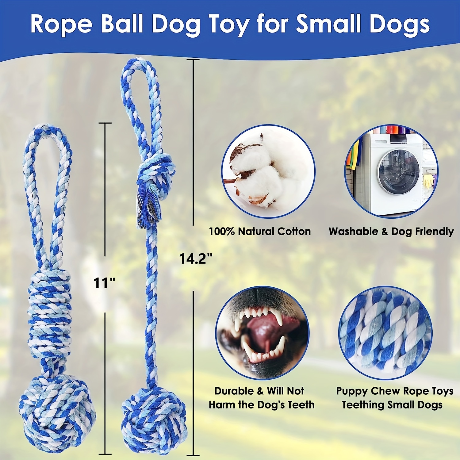 Filhome Dog Rope Toy, Spring Pole Dog Rope Toys Chew Proof Bungee Tug Toy  for Tug of War with Spring Pole Kit and 16ft Rope, Hanging Exercise Rope  for