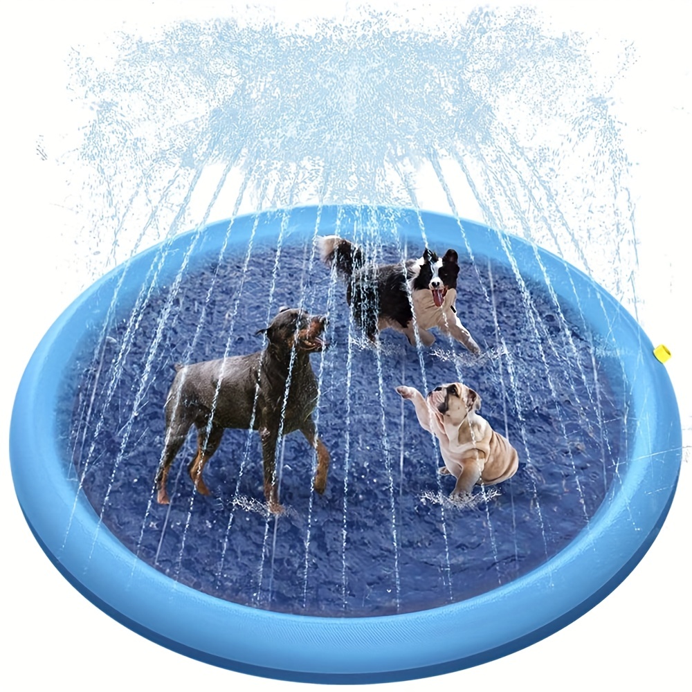Non-slip Splash Pad For People And Dog, Thicken Sprinkler Pool Summer  Outdoor Water Toys - Fun Backyard Fountain Play Mat For Girls Boys Or Pet  Dog - Temu