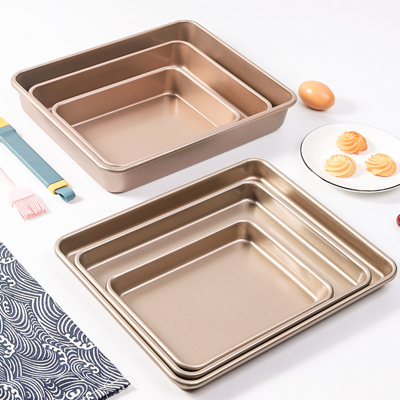 Baking Pan 11 X 9 Inch,non-stick Coating/deepened Professional Bakeware,suitable  For Oven (champagne Gold)