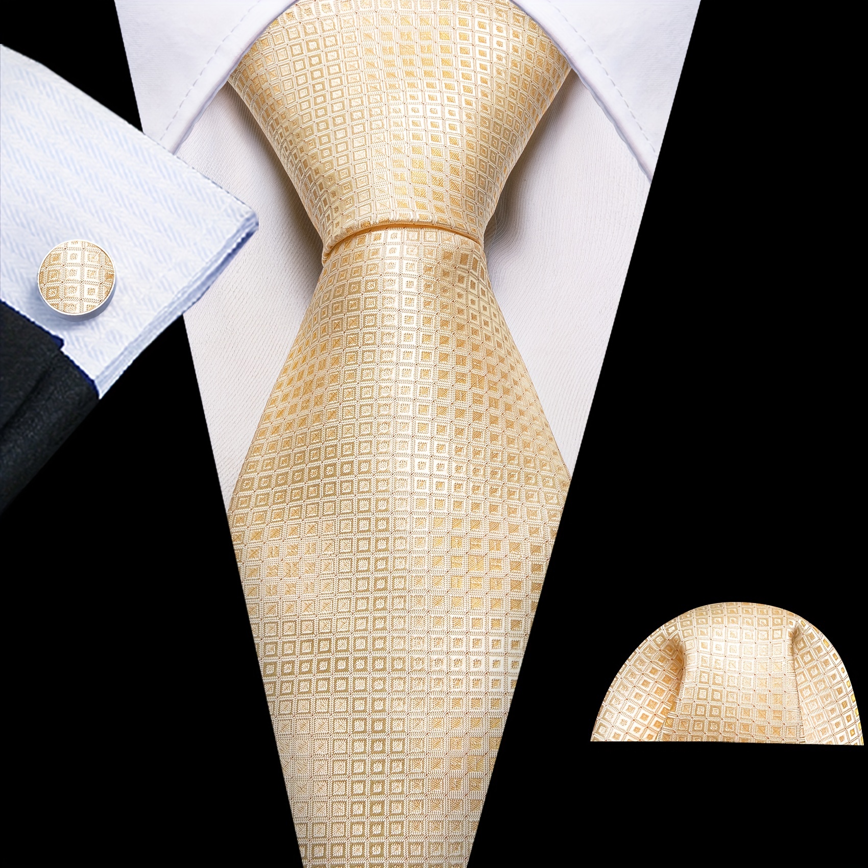 Corbata de moño Monograma con hilo de oro S00 - Hombre