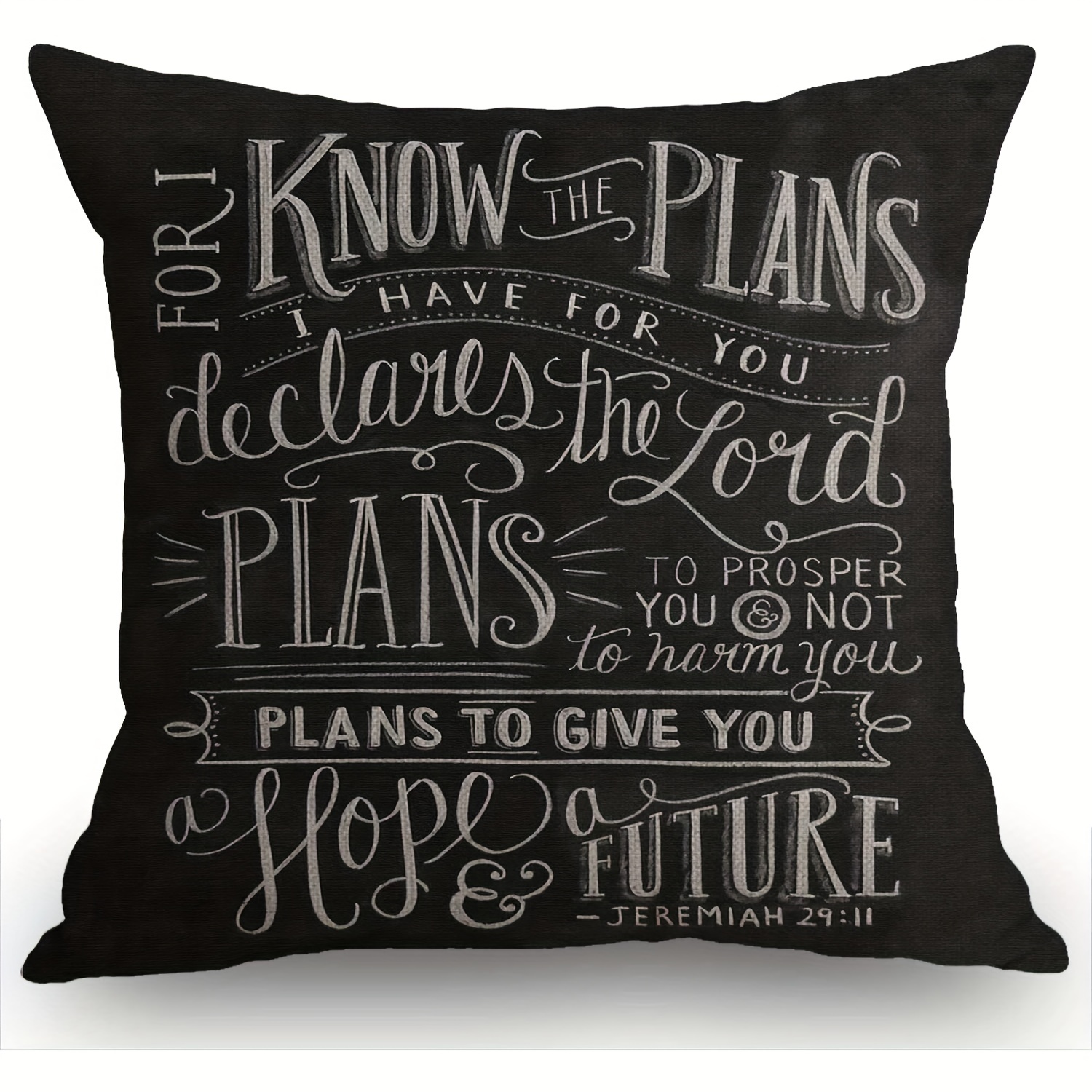 Inspirational Bible Quotes Throw Pillows 18x18 Set 