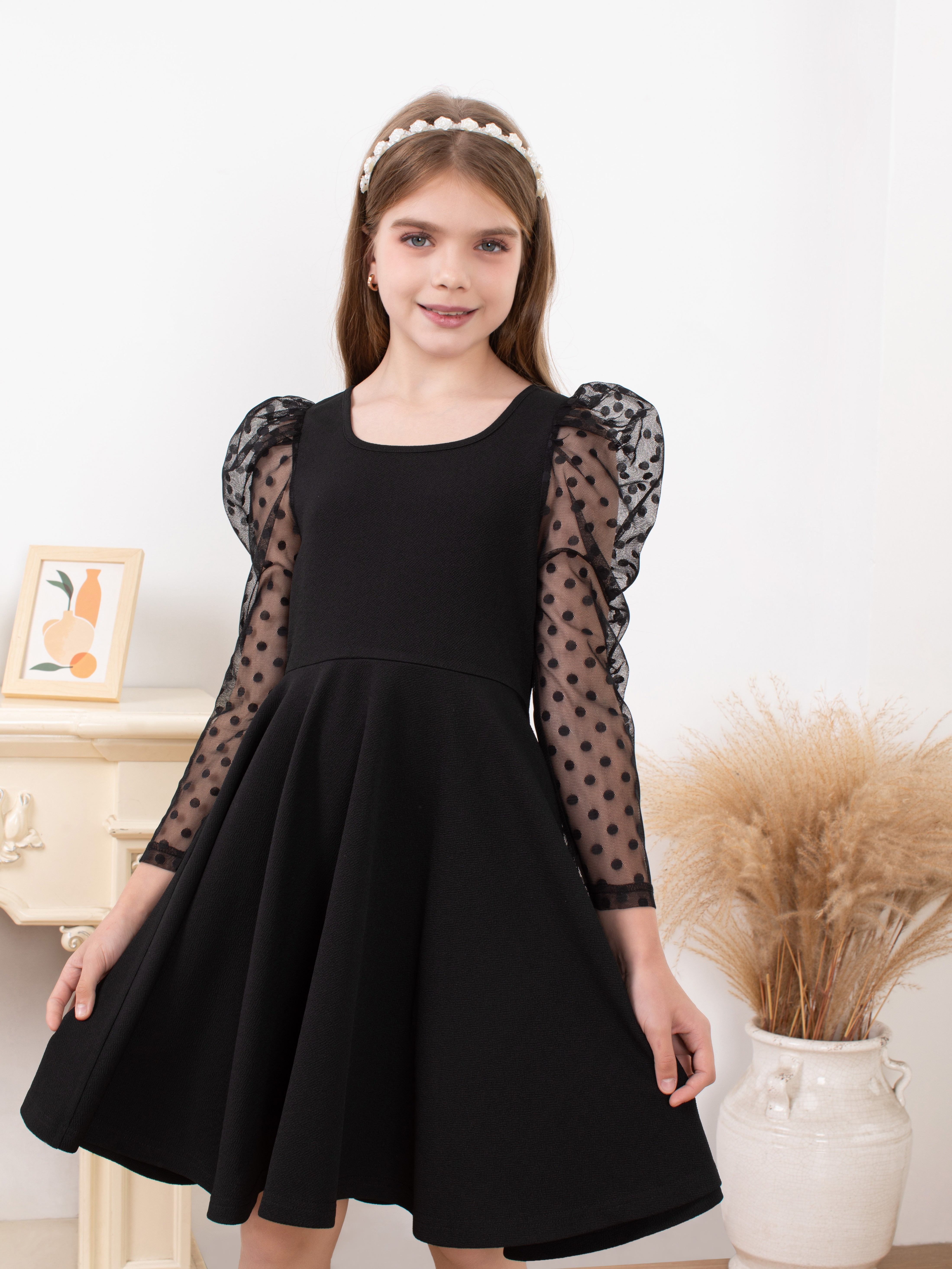 Simple black clearance dress for girls