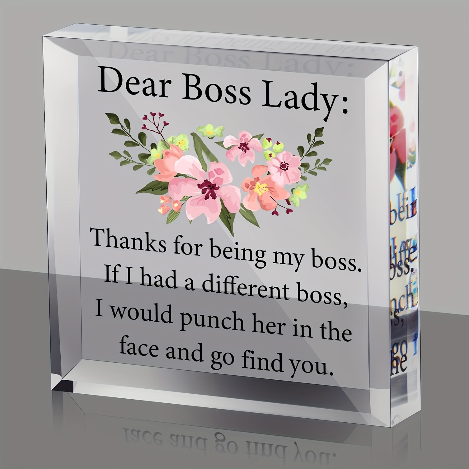 Thank You Gifts for Women Men, Inspirational Desk Decor for Teacher Boss  Friend, Thank You for Listening Quotes Wood Plaque With Metal Stand, Desk