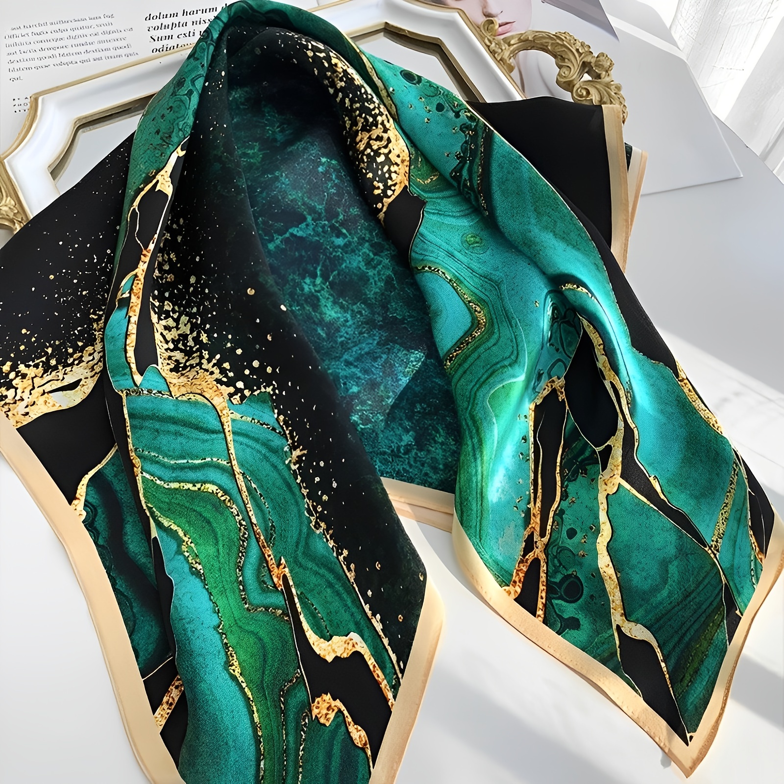 Luxury Fashion Silk Painting Bag Twilly Handle Ribbon Hair Head Scarf -  China Silk Scarves and Silk Scarf price