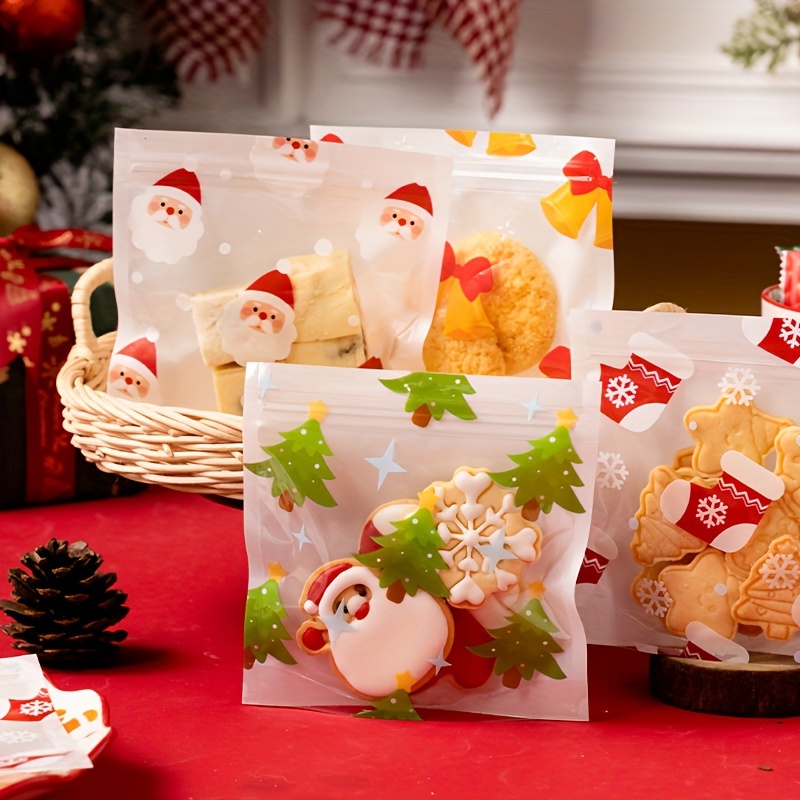 Laser Christmas Zipper Ziplock Bags Snacks Candy Biscuits - Temu