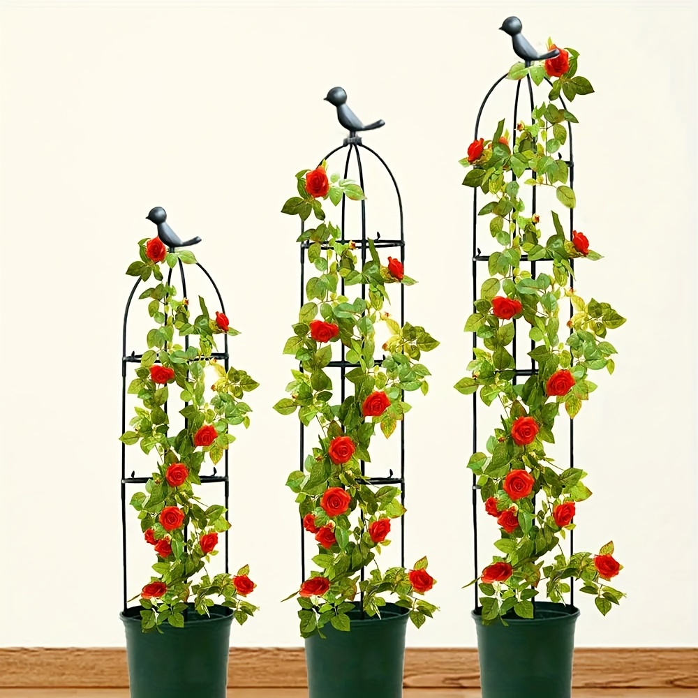 Treillis de jardin pour vignes et plantes grimpantes, treillis de plante de  fer pour plante en pot, décor en métal clôture de jardin en fer extérieure  pour pelouse, extérieur, backyar