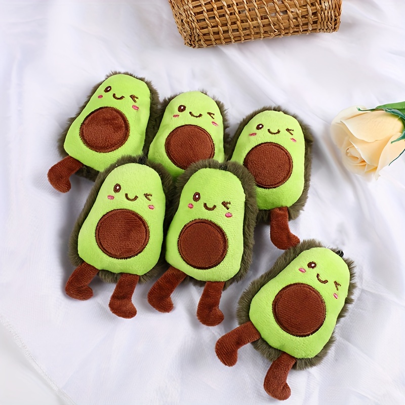 Kawaii Avocado Cat Plush Toy - 35cm, Beige