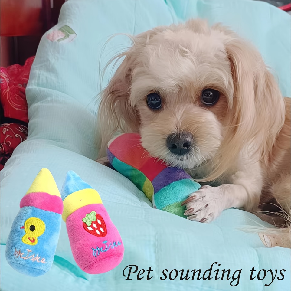 1pc Peanut Shaped Dog Toy With Milk And Peanut Flavor, Durable, With Sound  For Biting And Grinding Teeth