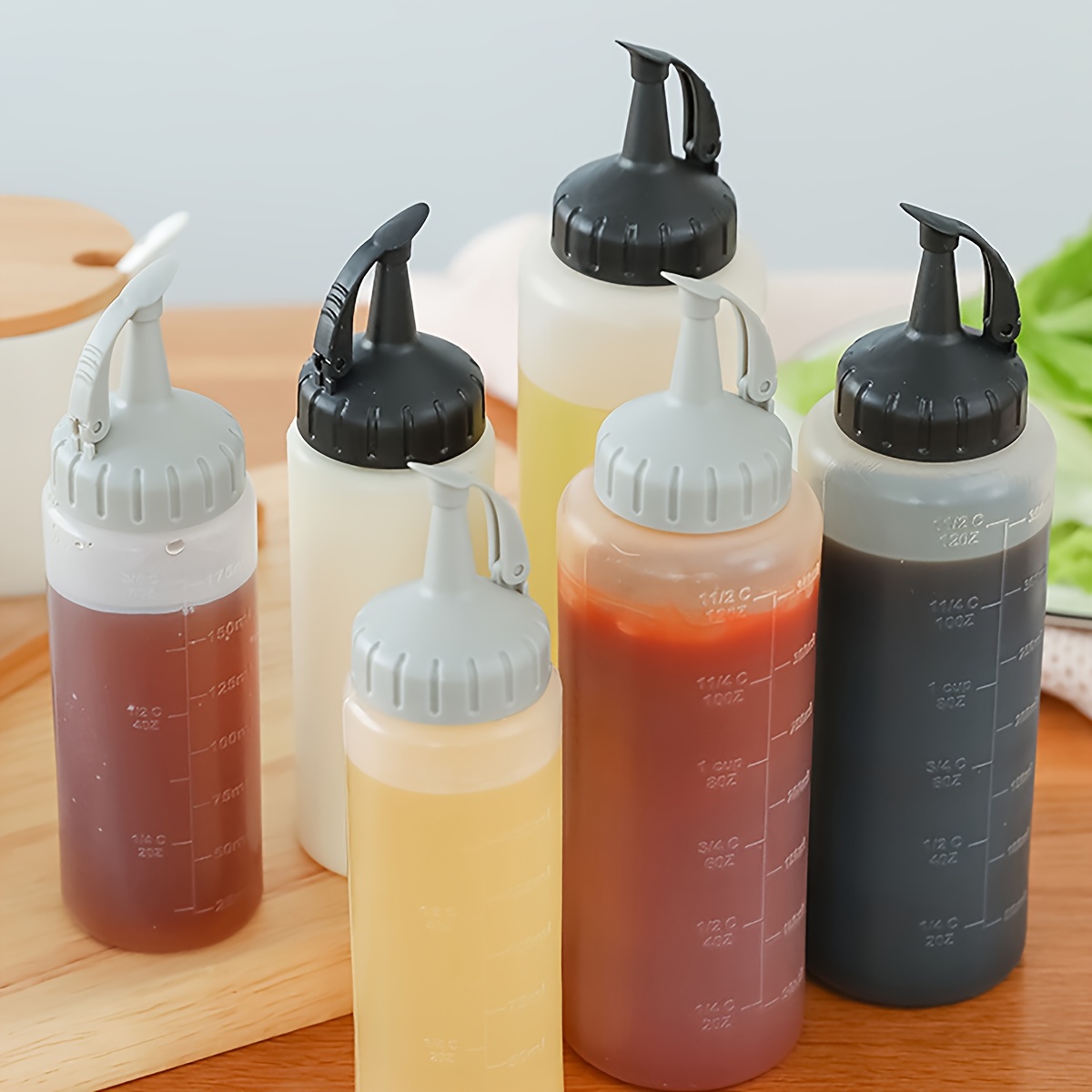 Lot de 5 mini bouteilles à presser pour ketchup - Bouteilles de sauce en  plastique - Bouteilles hermétiques et étanches - Distributeur de ketchup