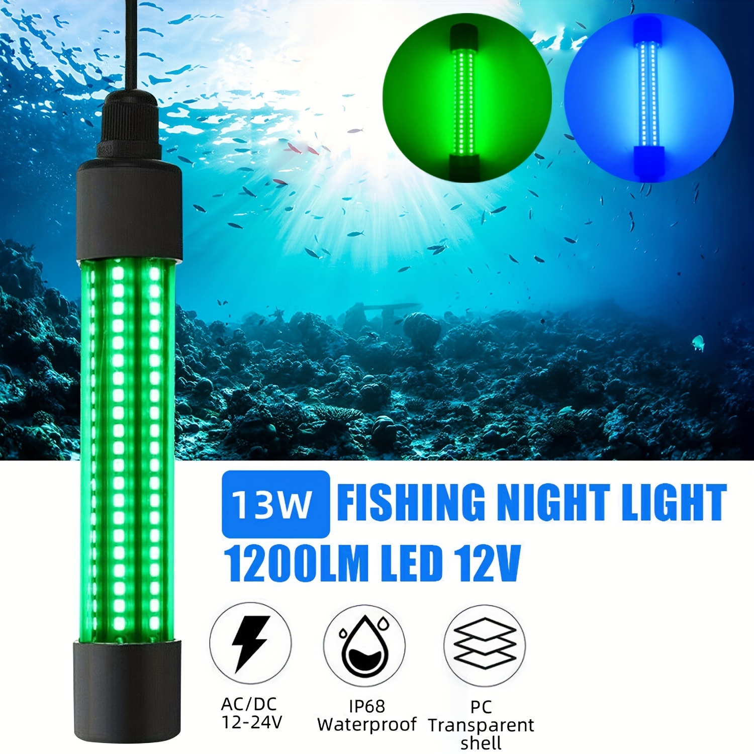3Pcs Waterproof Night Fishing Lights LED Flashing Mini Deep Drop Underwater  Lights Deep Sea Bottom Fish Lure LED Lamp Fish Light