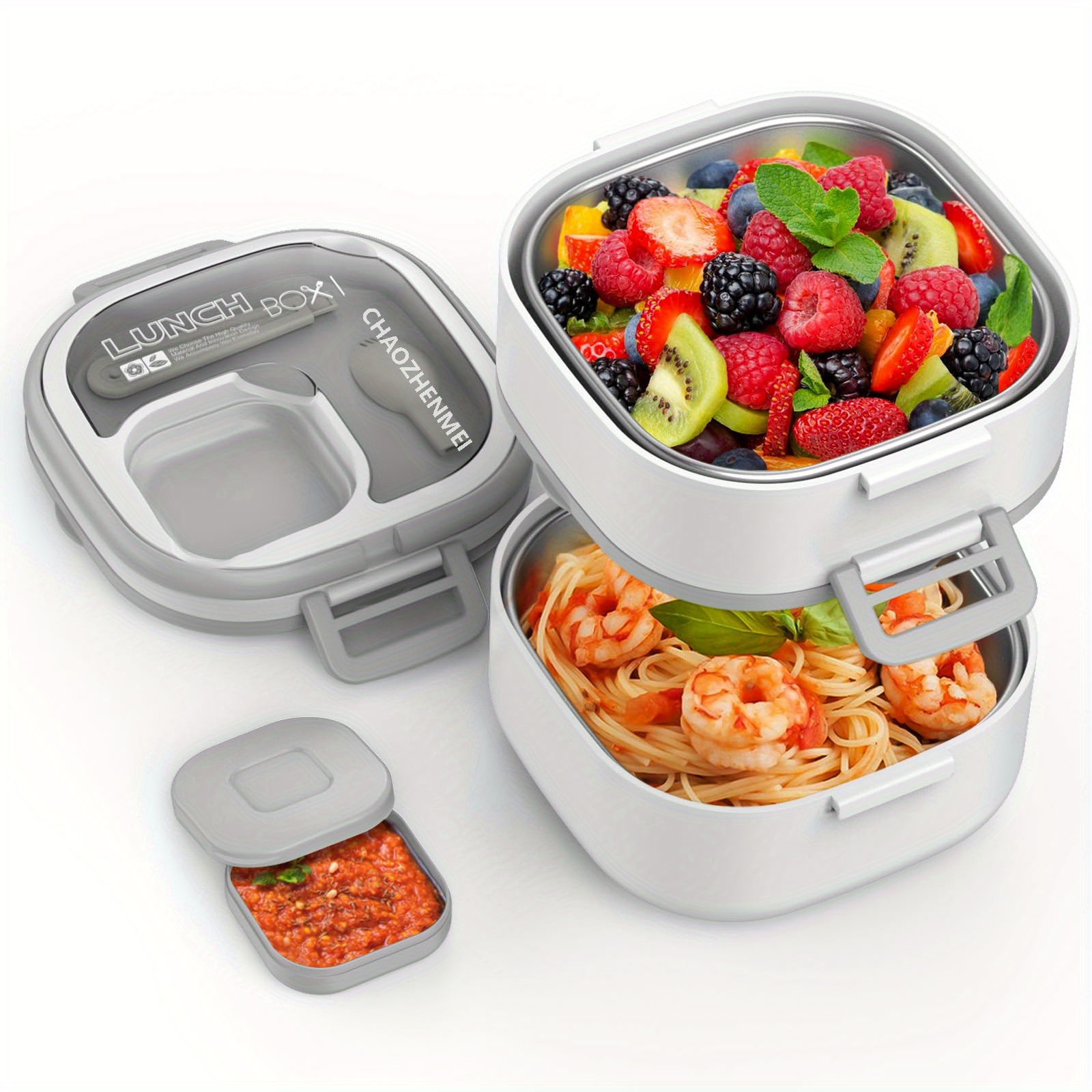 NEW Vacuum Insulated Stainless Steel 3 Layer Bento Lunch Box Insulated –  Aimex Australia