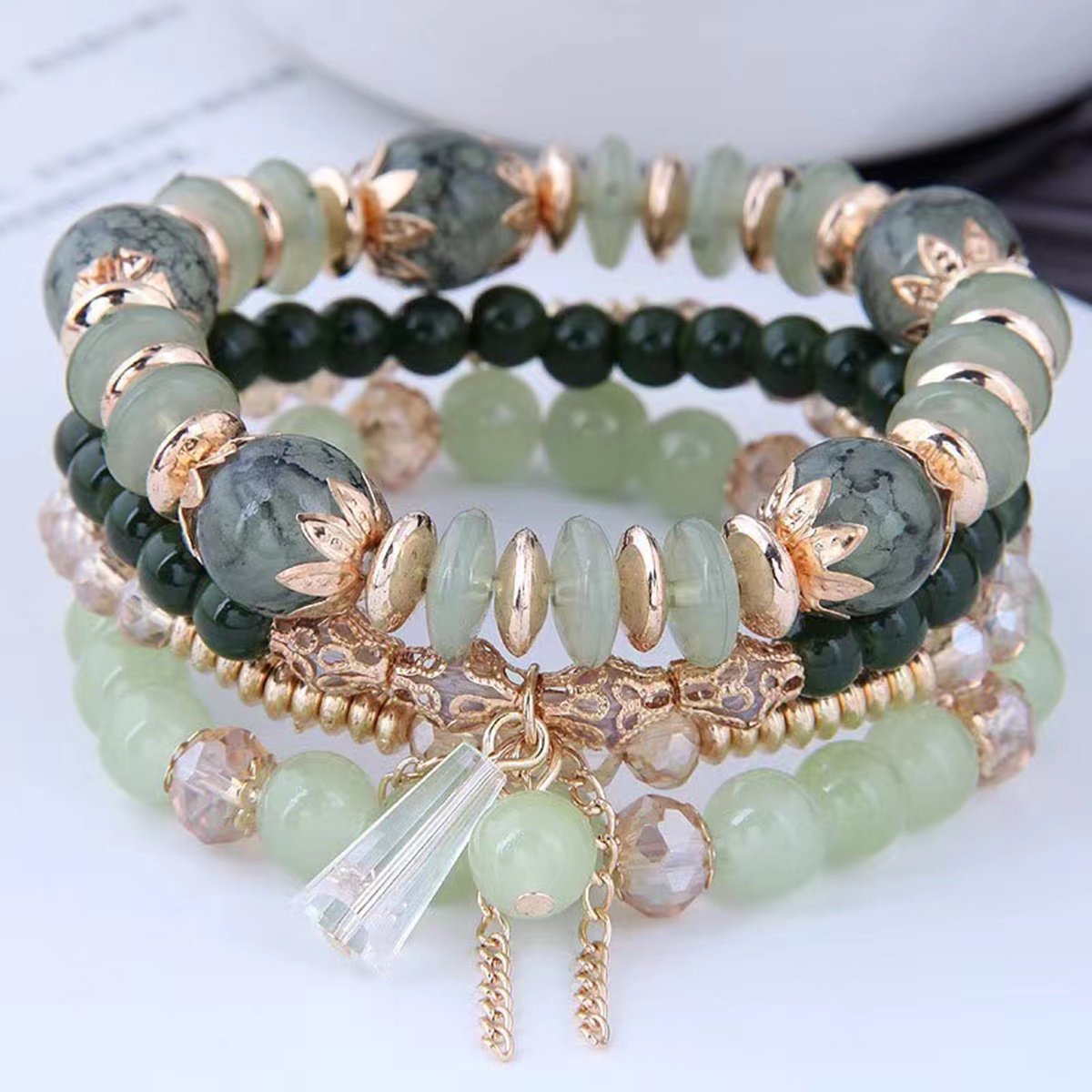 Green Bracelet Set - Temu Canada