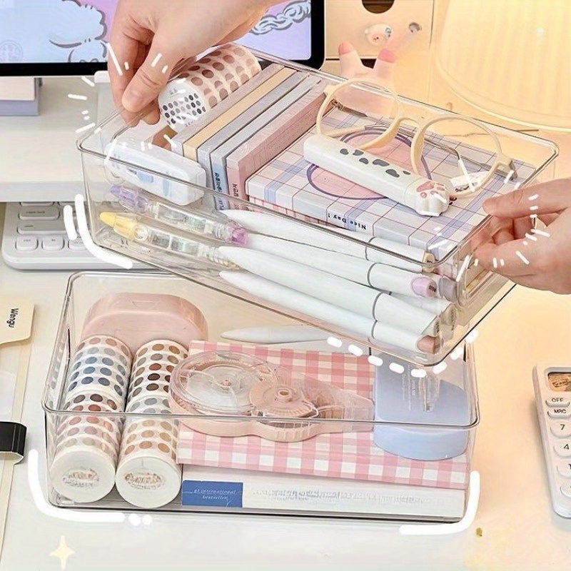 26-space Acrylic Makeup And Nail Art Tool Organizer - Clear