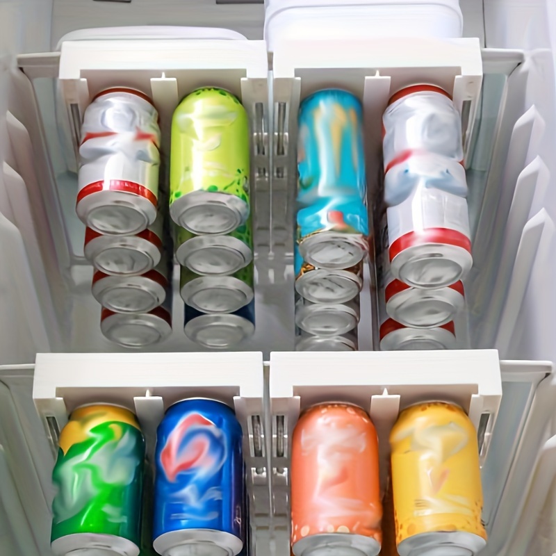 Clear Plastic Can Organizer For Refrigerator Shelf - Holds Beer And Food  Containers - Sliding Rack For Easy Access - Temu